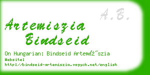 artemiszia bindseid business card